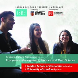 Economics, Management, Finance and Data Science - Graduate Diploma Programmes in A London School of Economics education A University of London ...