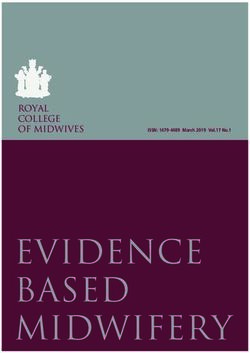Evidence based midwifery - royal college of midwives ISSN: 1479-4489 March 2019 Vol.17 No.1