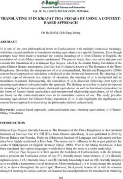 TRANSLATING YI IN HIKAYAT TIGA NEGARA BY USING A CONTEXT