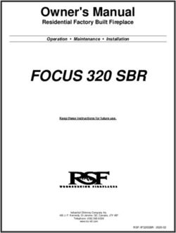 FOCUS 320 SBR Owner's Manual - Residential Factory Built Fireplace - RSF Fireplaces