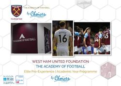 WEST HAM UNITED FOUNDATION THE ACADEMY OF FOOTBALL - Elite Pro-Experience | Academic Year Programme