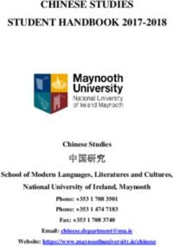CHINESE STUDIES STUDENT HANDBOOK 2017-2018 - Maynooth University