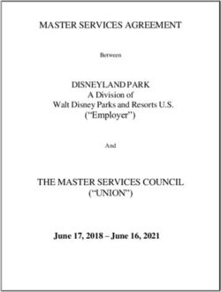 MASTER SERVICES AGREEMENT - THE MASTER SERVICES COUNCIL ("UNION") - DISNEYLAND PARK - UFCW 324