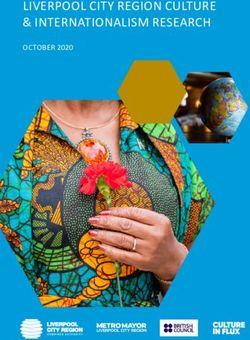 LIVERPOOL CITY REGION CULTURE & INTERNATIONALISM RESEARCH - OCTOBER 2020 - Culture In Flux