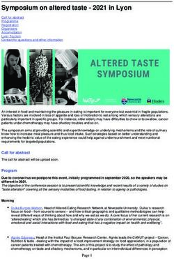 Symposium on altered taste - 2021 in Lyon - Institut Paul Bocuse