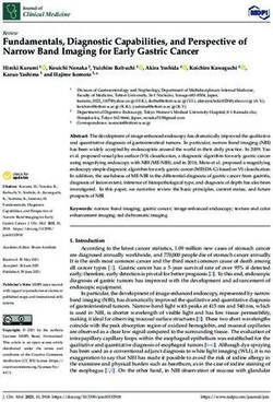 Fundamentals, Diagnostic Capabilities, and Perspective of Narrow Band Imaging for Early Gastric Cancer - MDPI