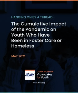 The Cumulative Impact of the Pandemic on Youth Who Have Been in Foster Care or Homeless - HANGING ON BY A THREAD