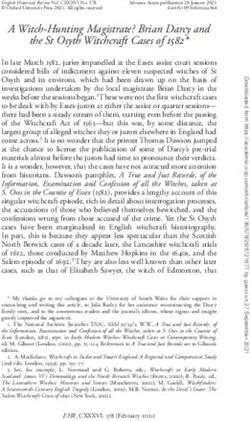 A Witch-Hunting Magistrate? Brian Darcy and the St Osyth Witchcraft Cases of 1582