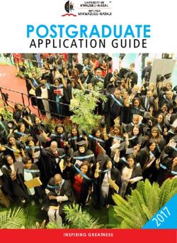 POSTGRADUATE APPLICATION GUIDE 2017 - UKZN