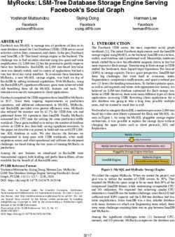 MYROCKS: LSM-TREE DATABASE STORAGE ENGINE SERVING FACEBOOK'S SOCIAL GRAPH - VLDB ENDOWMENT