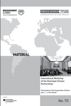 MATERIAL International Workshop of the Municipal Climate Partnerships - Presentation of the Programmes of Action July 1 - 3, 2014, Berlin