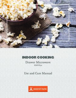 INDOOR COOKING Drawer Microwave Use and Care Manual - KMWR30 - Hestan Outdoor