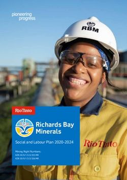 Richards Bay Minerals - Social and Labour Plan 2020-2024 Mining Right Numbers: Rio Tinto