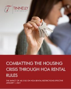 COMBATTING THE HOUSING CRISIS THROUGH HOA RENTAL RULES - Tinnelly Law Group