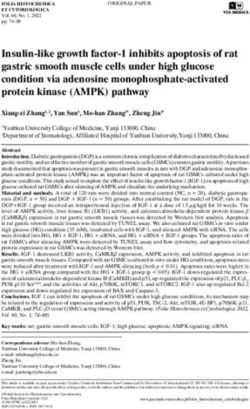 Insulin-like growth factor-1 inhibits apoptosis of rat gastric smooth muscle cells under high glucose condition via adenosine ...