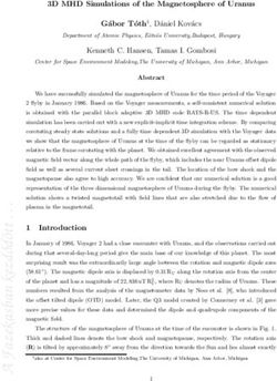 3D MHD Simulations of the Magnetosphere of Uranus G abor T oth1, D aniel Kov acs