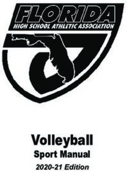 Volleyball Sport Manual 2020-21 Edition - FHSAA.org