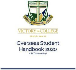 Overseas Student Handbook 2020 - CRICOS No: 01873J - Victory College