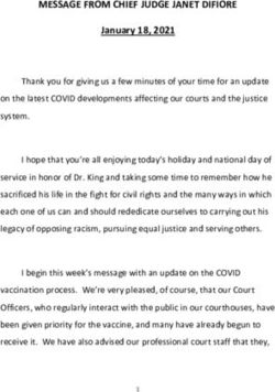 MESSAGE FROM CHIEF JUDGE JANET DIFIORE - January 18, 2021