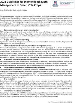 2021 Guidelines for Diamondback Moth Management in Desert Cole Crops