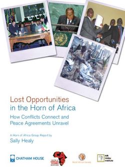 Lost Opportunities in the Horn of Africa - How Conflicts Connect and Peace Agreements Unravel Sally Healy