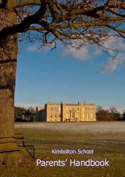 Parents' Handbook Kimbolton School