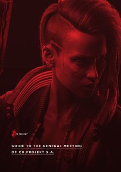GUIDE TO THE GENERAL MEETING OFCDPROJEKT S.A.