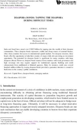 DIASPORA BONDS: TAPPING THE DIASPORA DURING DIFFICULT TIMES