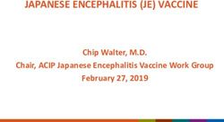 JAPANESE ENCEPHALITIS (JE) VACCINE - Chip Walter, M.D. Chair, ACIP Japanese Encephalitis Vaccine Work Group February 27, 2019 - CDC