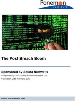 The Post Breach Boom Sponsored by Solera Networks - Independently conducted by Ponemon Institute LLC Publication Date: February 2013