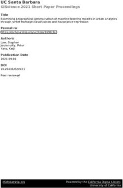 UC Santa Barbara GIScience 2021 Short Paper Proceedings