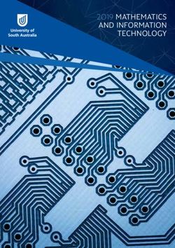 2019 MATHEMATICS AND INFORMATION TECHNOLOGY - University of South Australia