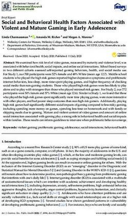 Social and Behavioral Health Factors Associated with Violent and Mature Gaming in Early Adolescence - MDPI