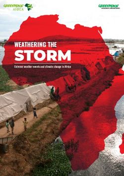 STORM WEATHERING THE Extreme weather events and climate change in Africa