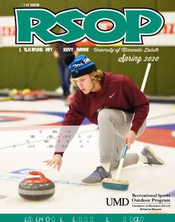 Spring 2020 Recreational Sports Outdoor Program University of Minnesota Duluth - UMD