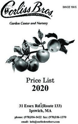 2020 Price List 31 Essex Rd (Route 133) Ipswich, MA - Corliss Brothers