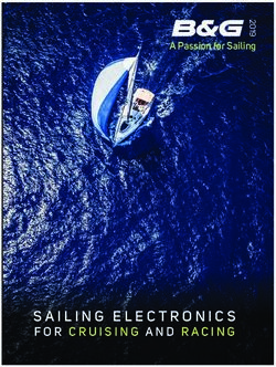 SAILING ELECTRONICS FOR CRUISING AND RACING - A Passion for Sailing - B&G