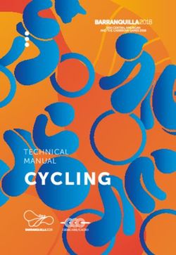 CYCLING TECHNICAL MANUAL - Barranquilla 2018