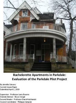 Bachelorette Apartments in Parkdale: Evaluation of the Parkdale Pilot Project