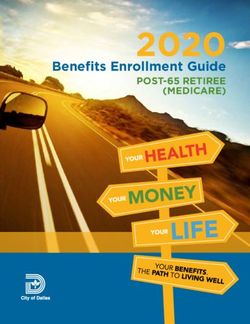2020 Benefits Enrollment Guide - POST-65 RETIREE (MEDICARE) - City of Dallas