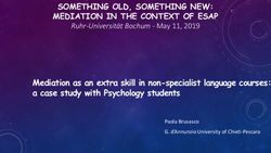 SOMETHING OLD, SOMETHING NEW: MEDIATION IN THE CONTEXT OF ESAP - ZFA