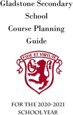 Gladstone Secondary School Course Planning Guide - For the 2020-2021 school year