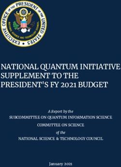 NATIONAL QUANTUM INITIATIVE SUPPLEMENT TO THE PRESIDENT'S FY 2021 BUDGET