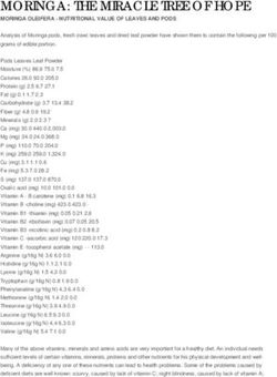 MORINGA: THE MIRACLE TREE OF HOPE