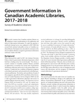 Government Information in Canadian Academic Libraries, 2017-2018