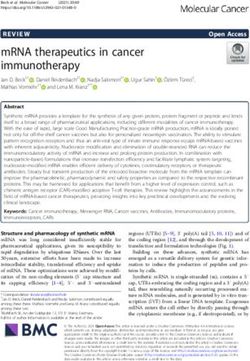 MRNA therapeutics in cancer immunotherapy