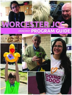 WORCESTER JCC PROGRAM GUIDE