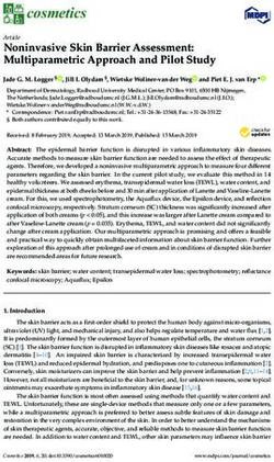 Noninvasive Skin Barrier Assessment: Multiparametric Approach and Pilot Study - MDPI