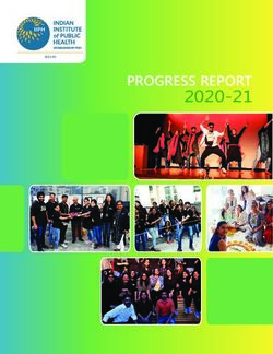 PROGRESS REPORT 2020-21 - Public Health Foundation of India