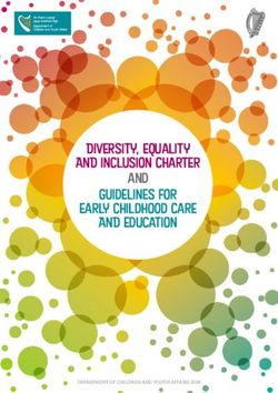 DIVERSITY, EQUALITY AND INCLUSION CHARTER AND GUIDELINES FOR EARLY CHILDHOOD CARE AND EDUCATION - DEPARTMENT OF CHILDREN AND YOUTH AFFAIRS 2016 - AIM